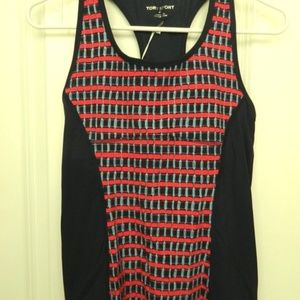 TORY BURCH SPORT Shelf-Bra Fitted Tank Top Sz S